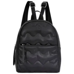 United Colors of Benetton Rylee Black PU Solid Backpack - 10.3 Ltrs-picture-24