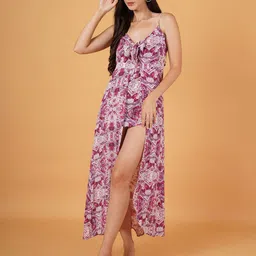 IX IMPRESSION Halter Neck Printed Culotte Jumpsuit image 5