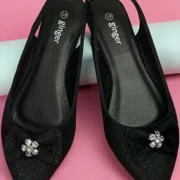 Ginger by Lifestyle Women's Black Sling Back Sandals-image-75