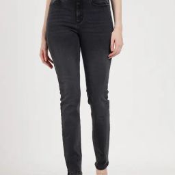 Guess Black Cotton Solid Jeans-picture-3