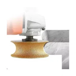 TileMaster Brazed Diamond Ceramic Grinding Wheel Round Shape Gold Color 25 mm Thickness 7 cm Length, TM-164 image 2