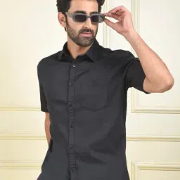 Crimsoune Club Black Slim Fit Solid Shirt-image-29