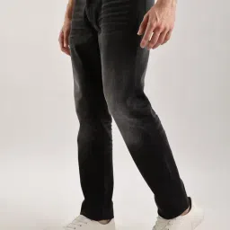 Calvin Klein Jeans Charcoal-Grey Lightly washed Mid rise Solid Slim Fit Jeans image 2