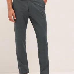 The Bear House Grey Checks Slim Fit Trousers-picture-33