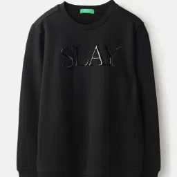 United Colors Of Benetton Black Regular Fit Printed Sweatshirt-picture-16