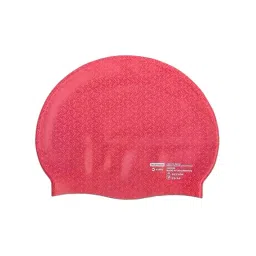 Nabaiji by Decathlon Adult Swimming Cap Silicone 56-60 Cm Geo Raspberry Pink image 2