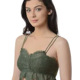Da Intimo Olive Green Non Wired Non Padded Bralette image 3