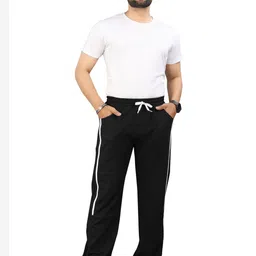 COMBRAIDED Men Relaxed Straight Leg Loose Fit Trousers image 5