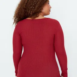 Trendyol Square Neck Half Zipper Top image 2