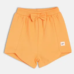 MINI KLUB Cotton Knit Bow Applique Detailed Shorts - Orange-picture-16