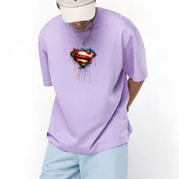 BDSQUARE Men Superman Printed Drop-Shoulder Sleeves T-shirt image 4