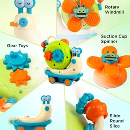 Play Nation Premium Powerwind Snail toy with 5 in 1 activity - Multicolor image 4