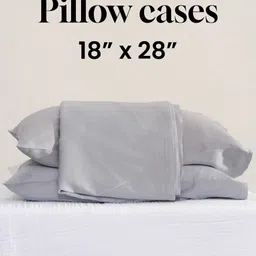 Oyvu Silver-Toned Tencel Skin-Friendly 300TC Queen Bedsheet & 2 Pillow Covers 78" x 60" image 2