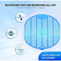 Zureni Urinal Pot Mat Anti-Splash Deodorizer Spatter Lavender Fragrance For Bathroom and Restroom, ZU-USF-0050 (Pack of50) image 3