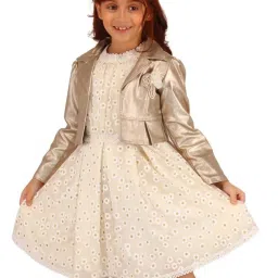 Cutecumber Kids Cream Polyester Dress image 3
