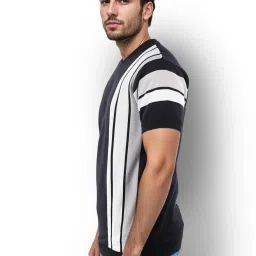 celio Celio* Black Straight Fit Striped T-Shirt image 3