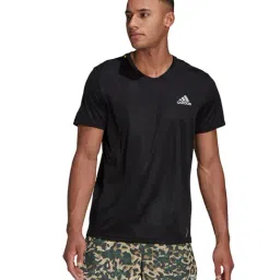 Adidas Black Regular Fit T-Shirt-image-5