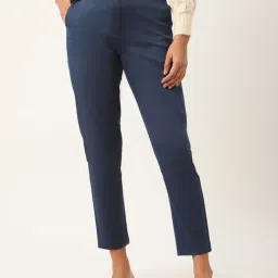 Rooted Blue Cotton Trousers-picture-36