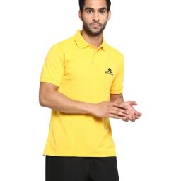 OFF LIMITS Yellow Short Sleeves Solid Polo T-Shirt-picture-39