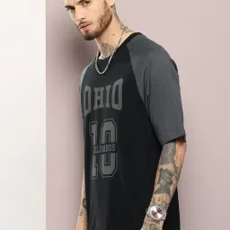 Dillinger Black Loose Fit Printed T-Shirt image 3