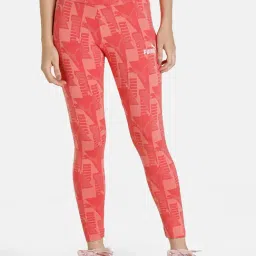 Puma Pink Cotton Printed Leggings-picture-33