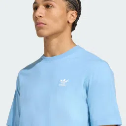 Adidas Originals Blue Cotton Regular Fit Sports T-Shirt image 3