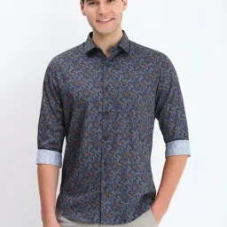 Allen Solly Navy Cotton Slim Fit Floral Print Shirt-picture-44