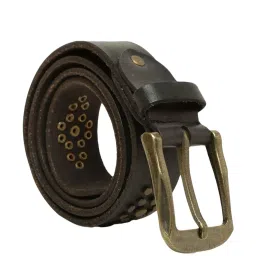 Art N Vintage Black Leather Waist Belt For Men image 3