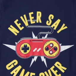 Allen Solly Kids Navy Cotton Printed T-Shirt image 3