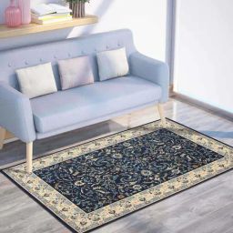 Presto Blue Polyester Traditional Washable Carpet-picture-21