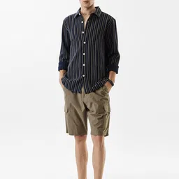 Snitch Standard Multi Stripes Spread Collar Casual Shirt image 2