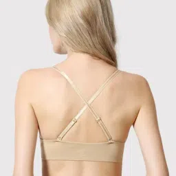 Van Heusen Comfort Fit Anti Bacterial Padded Solid Live-In Bra - Skin image 2