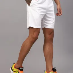 Vector X White Regular Fit Plain Sports Shorts image 3