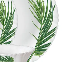 Larah by Borosil Crescent Fluted White Opalware 36 Pieces Dinner Set image 3