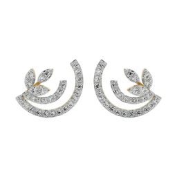 Emori 18k Yellow Gold & Diamond Glamorous Stud Earrings-picture-9