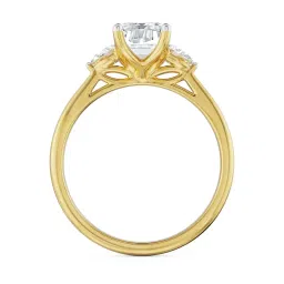 EMORI 14k Yellow Gold Lab Grown Diamond White Stones Ring for Women image 3