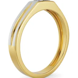 EMORI Yellow Gold Minimalisit Diamond Band for Men image 3