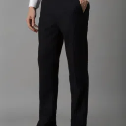 Louis Philippe Black Slim Fit Trousers image 3