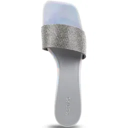 Metro Women's Silver Casual Sandals image 3