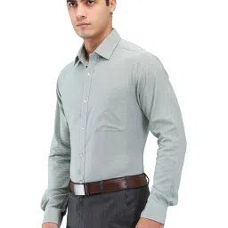 Raymond Green Slim Fit Self Pattern Shirt image 3