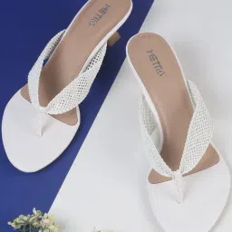 Metro Women's White Thongs-image-8