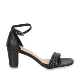 Mochi Women's Black Ankle Strap Sandals image 3