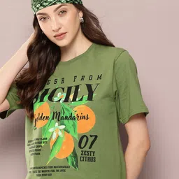 DILLINGER Graphic Printed Drop-Shoulder Sleeves Pure Cotton T-shirt-picture-16