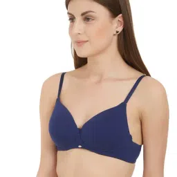 Soie Navy Under Wired Padded Half Coverage T-Shirt Bra image 3