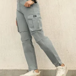 Hubberholme Green Regular Fit High Rise Cargos image 3