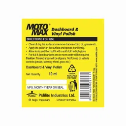 Motomax Dashboard and Vinyl Polish 10ml Pack of 10 image 2