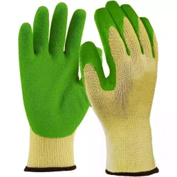 Safe Cure Cut Resistance Rubber Safety Hand Gloves Orange On Yellow Home Usage (Pack of 2 Pair) image 1