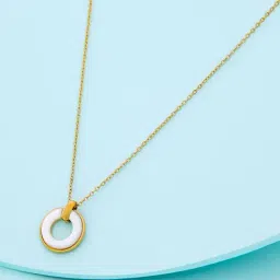 Kushal's Fashion Jewellery White Gold Trendy Necklace With Chain for Women-image-21
