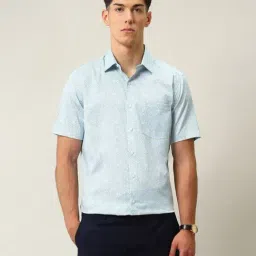 Arrow Blue Cotton Regular Fit Printed Shirt-picture-23