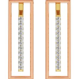 Emori 14k Two Tone Yellow Gold & Diamond Vertical Bar Stud Earrings-image-20